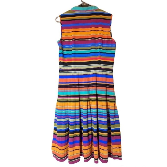 Calvin Klein Sleeveless Multicolor Stripe Dress size 8 - Picture 5 of 8